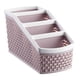 thumbnail image 2 of Organizador de Baño | Cesta de Plástico para Bastoncillos de Algodón, Discos, Brochas de Maquillaje y Cosméticos | Organizador de Escritorio con 4 Compartimentos, 20 X 11 X 9,5 Cm, 2 of 6