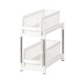 thumbnail image 2 of Clearance! Fenull Storage Case, 2 Tier Storage Cabinet Organizer White Organize Your Pantry Closet Bathroom Storage Area and More with These Portable 2 Tier Sliding Shelves., Storage Rack, 2 of 6