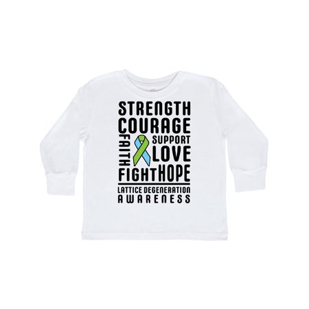 

Inktastic Lattice Degeneration Strength Hope Support and Courage Gift Toddler Boy or Toddler Girl Long Sleeve T-Shirt