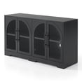 thumbnail image 5 of Bailor Rustic Wood Television Stand for TVs up to 60" with Adjustable Shelves, Black, 5 of 9