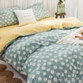 thumbnail image 1 of Duvet Cover King Daisy Flower Print Bedding Sets Vintage Style Floral Comforter, 1 of 9