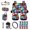 Colorful Guitar, variant on FOR U DESIGNS Horse Clouds Print Car Accessories Full Set of 15 Car Seat Covers Steering Wheel Cover Air Vent Storage Holder Seatbelt Strap Pad Cup Coasters Rear View Mirror Cover Keychain