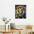 thumbnail image 2 of Nawypu  Animal Pictures Graffiti Canvas Wall-Art For Bedroom - Lion Pictures Wall Decor for Teen Boys Bedroom - Colorful Wall Art Ready To Hang Size, 2 of 4