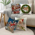 thumbnail image 3 of Fundas de almohada navideñas para sofá, cojines de 40/45/50cm con diseño de Papá Noel, renos de Navidad, decoración del hogar, 3 of 4