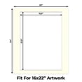 thumbnail image 2 of Cream Linen Picture Frame Mat for 20x24 Frames - Fits 16x22 Photos - 1 Mat, 2 of 7