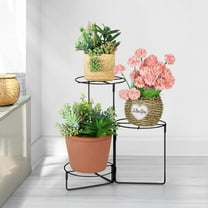 3-Tier Black Iron Plant Shelf, with Detachable Outdoor Display Rack