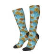 thumbnail image 2 of Daiia Sports Socks Sunflowers Printed Novelty Crew Socks for Men Women Knee High Socks Cotton Socks Soft & Breathable Support Unisex Socks, 2 of 9