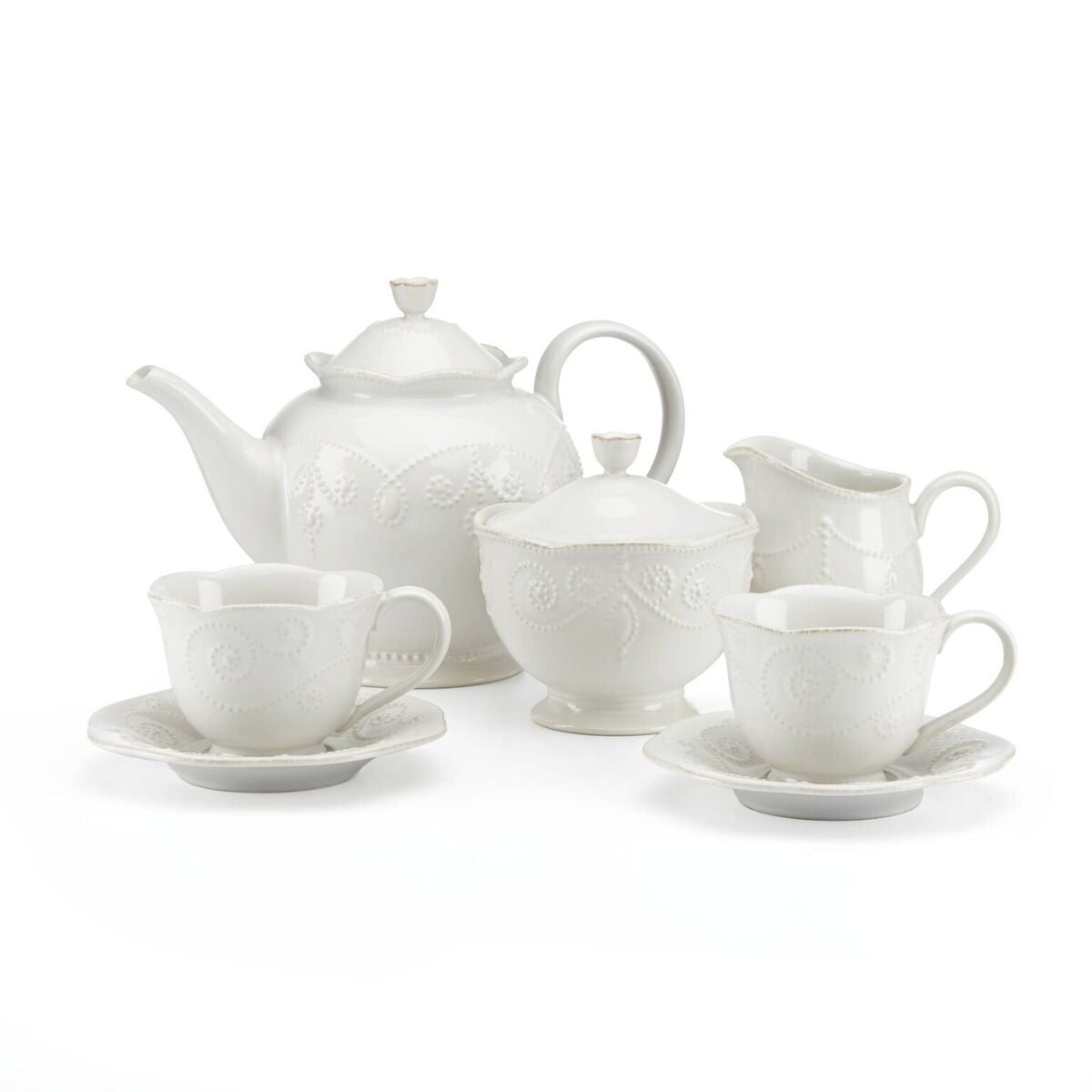 Lenox French Perle White 7-piece Tea Set 