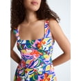 thumbnail image 3 of Free Assembly Women's and Women's Plus Square Neck Cotton Midi Panel Dress, Sizes XS-4X, 3 of 4