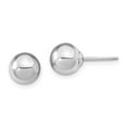 thumbnail image 4 of 925 Sterling Silver Rh-pl 8-9mm Plum/Wht Imitat Shell Pearl Post 3 Earring Set; for Adults and Teens; for Women and Men, 4 of 7