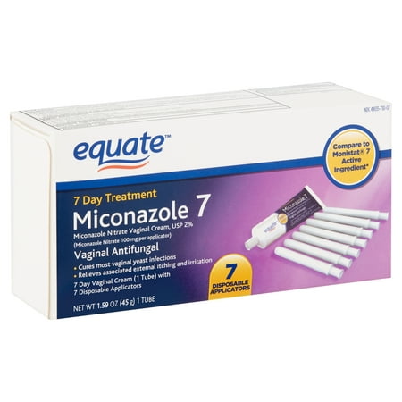 Equate Miconazole 7 Vaginal Cream with Disposable Applicators, 1.59