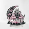 thumbnail image 2 of DAMAI 2D Acrylic Witch Decor Gothic Tabletop Centerpiece Halloween Rose Moon Witch Party Decoration Spooky Home Accent with Stand For Horror Themed Displays Unique Gift for Horror Fans, 2 of 8