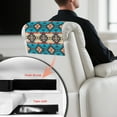 thumbnail image 4 of TSOVTHRID Aztec Tribal Print Non Slip Headrest Cover for Furniture Slipcovers,PU Leather Recliner Headrest Protector 17x27in Head Protector Cover for Sofa Home Office, 2 PCS, 4 of 7