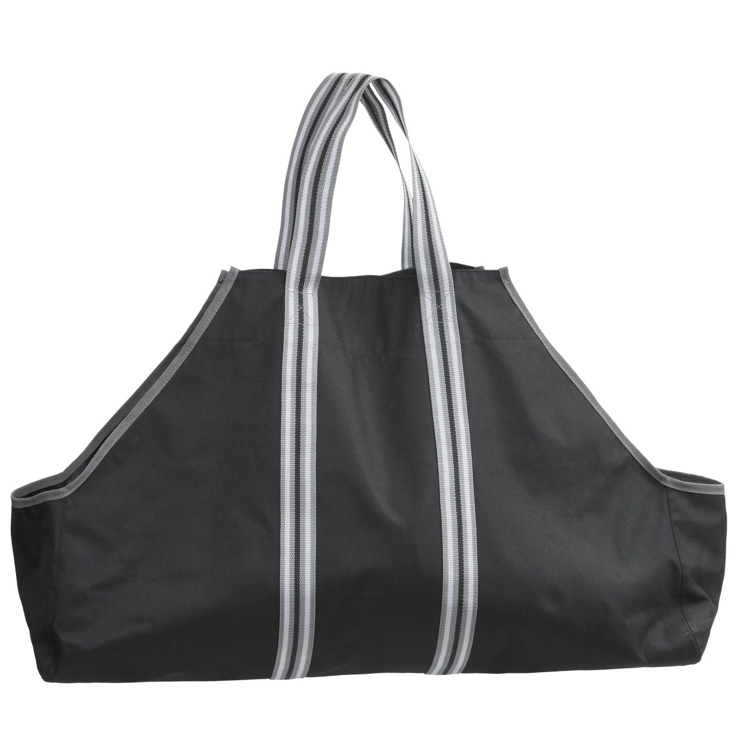 Grand sac pour bois de chauffage, 28 x 9 x 18 po, noir et gris