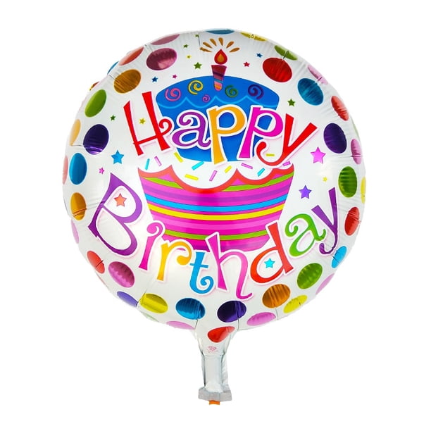(Modelo Popular) Feliz Cumpleaños 18 Pulgadas Celebración Globos De Helio De Papel De Aluminio Redondo Para Fiesta De Para Niños