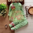 thumbnail image 3 of WOYY Infant Girls Outfits Cotton Floral Print Long Sleeve Mesh Top Pants Set, Sizes 18-24M, 3 of 3