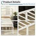 thumbnail image 4 of Maenizi 12 inch Tall Twin XL Bed Frames with Headboard and Footboard, Heavy Duty Metal Platform Bed Frame Twin XL No Box Spring Needed, Easy Assembly, Under Bed Storage, Noise Free, White, 4 of 7