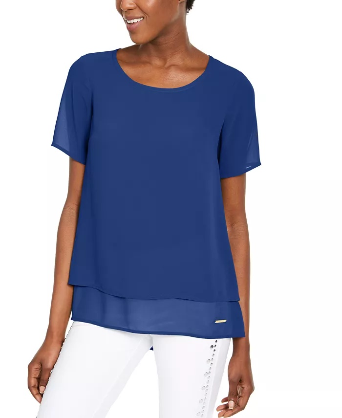 michael kors split back top