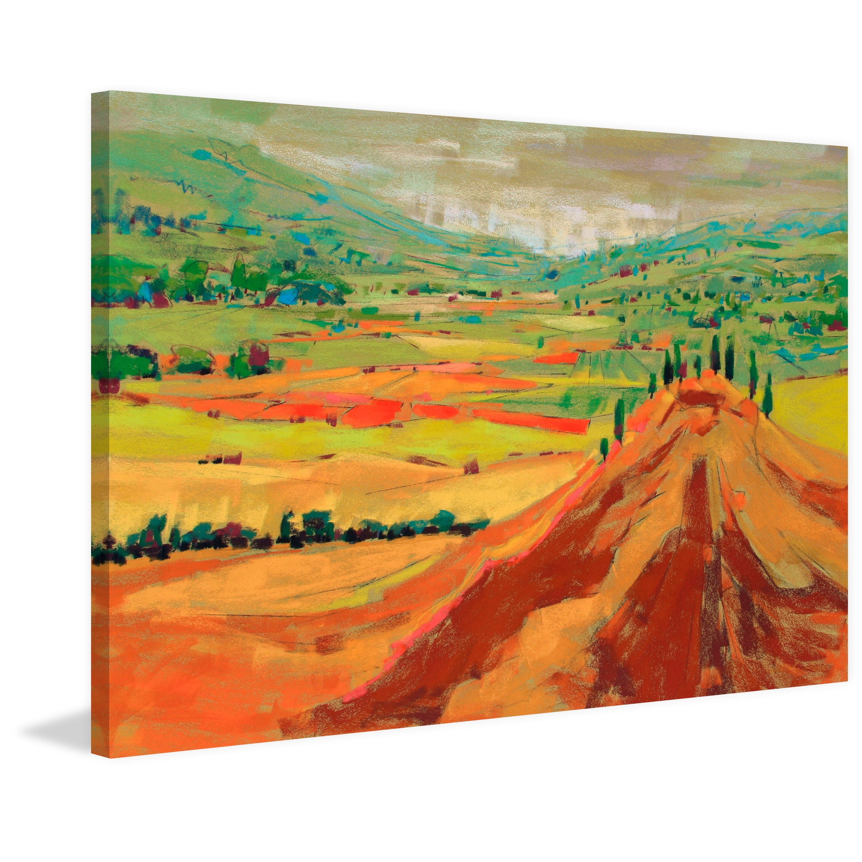 "Rolling Hills and Valley" Painting Print on Wrapped Canvas