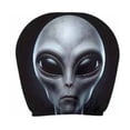 thumbnail image 2 of Car Headrest Covers, Soft Polyester Fabric with Funny Cartoon Print, Stretchy Seat Headrest Protector for Auto Interior Decoration (Extraterrestrial), 2 of 7