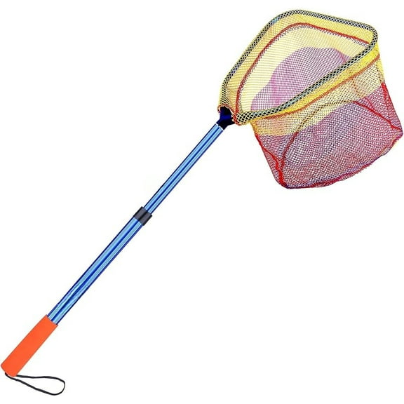 Kids Fishing Net - Telescoping Bait, Minnow, and Butterfly Net With 11.4" Depth, Handle Extends to 30" for Easy Catch and Release