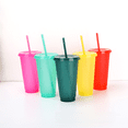 thumbnail image 4 of Taza de plástico PP de gran capacidad con lentejuelas brillantes, taza de agua a la moda, 4 of 5