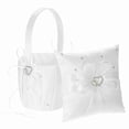 thumbnail image 2 of Flower Girl Basket, 2PCS Flower Girl Baskets and R Ing Bearer Pillow Set Wedding R Ing Pillow and Flower Girl Basket Set for Wedding Ceremony Party Supplies, 2 of 7
