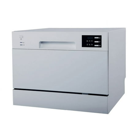 Countertop Dishwasher with Delay Start &amp; LED - Silver