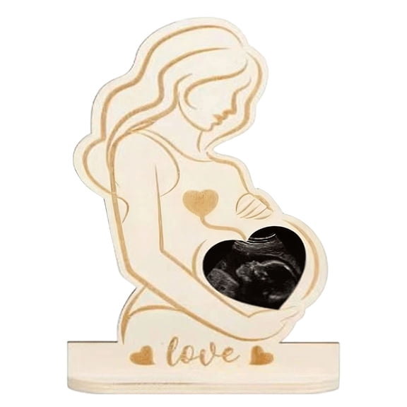 DVKOVI Baby Ultrasound Photo Wooden Frame for Pregnant Women Babies First Scan Sonogram Picture Frames One Size