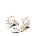 thumbnail image 3 of Sandalia DREAM PAIRS Tacón Grueso Punta Abierta con Correa en el Tobillo Blanca, 3 of 6