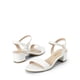 thumbnail image 3 of Sandalia DREAM PAIRS Tacón Grueso Punta Abierta con Correa en el Tobillo Blanca, 3 of 6