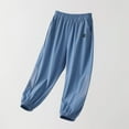 thumbnail image 2 of Bxsruta Pants for Kids, Printed Ankle-Tie Lounge Pants, Feather-Light Polyester Kids' Casual Trousers, 2 of 4