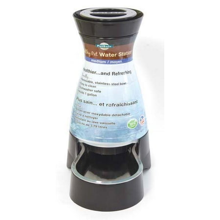 Dog Waste System PetSafe Healthy Pet Water Station, Dog and Cat Water System with Stainless Steel Bowl, Medium, 128 oz. ()
