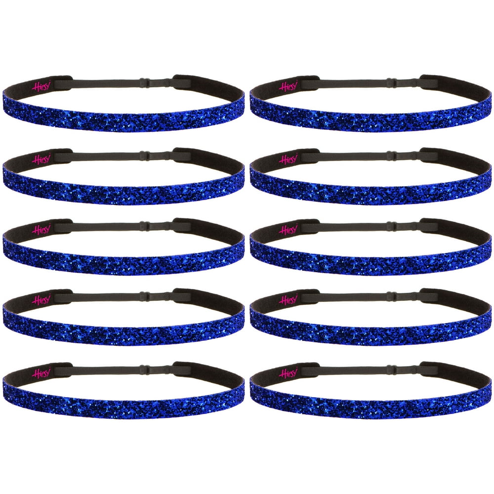 Hipsy Hipsy Women's Adjustable No Slip Royal Blue Bling Glitter Team