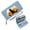 Blue, variant on GEEAD Slim Zippered Purse with Wrist Strap Ultral-thin Long Wallet for Women black cat pumpkins Halloween Soft Texture Snap Button Wallet