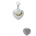 thumbnail image 2 of Delight Jewelry Goldtone Little Sister Rock on Clear Crystal Heart - Silvertone Clip on Charm with Clear Crystal Drop, 2 of 4