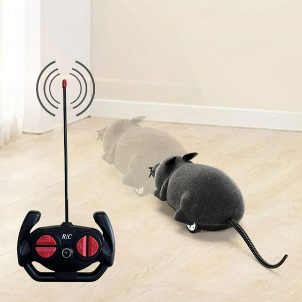 Bewildely Ratas con control remoto, aspecto realista, emocionante juguete  interactivo para gatos, ratón robótico, juguete para gatos Videojuegos