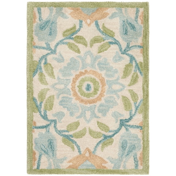 SAFAVIEH Antiquity Raschelle Oriental Wool Area Rug, Ivory/Green, 2' x 3'