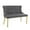 Gray+Gold, variant on GZXS Modern Upholstered Banquette Dining Bench, 45.6" 2-Settee Tufted Bench Loveseat with Nailhead Trim, Silver Stainless Steel Legs for Dining/Living Room, Hallway/Entrance Seating, Beige Velvet