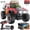 Red, variant on HNH 1:10 Scale Remote Control Car for Kids, 4WD Rc Car Off Road Monster Truck with LED Light, 2 Batteries