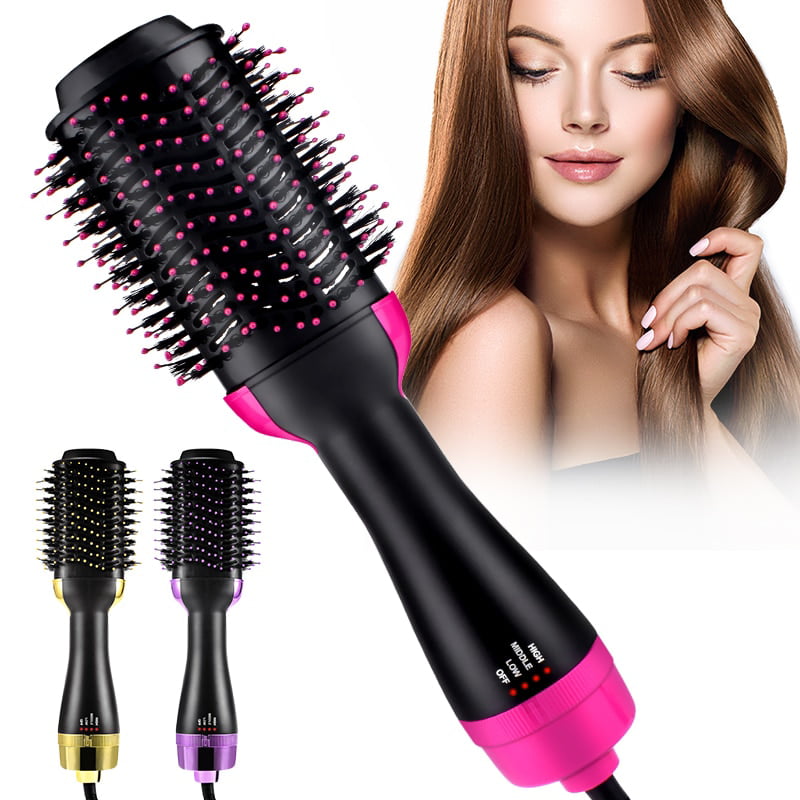 Hair Straightener Curler Comb Roller One Step Electric Ion Blow Dryer Brush  1200W Hair Dryer Hot Air Brush Styler and Volumizer 