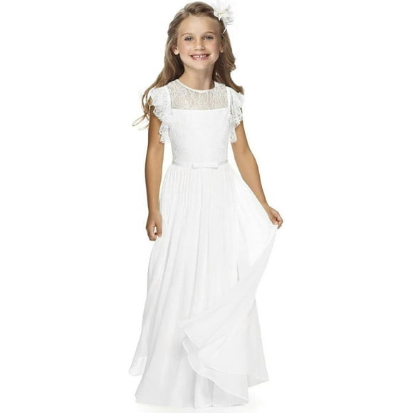 Robes de Communion Sainte pour Filles 1-12 Ans Blanc Cassé Taille 2 Blanc 8