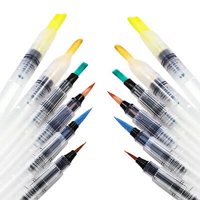 6Pcs Water Paint Brush Set Self Moistening Pen Calligraphy Drawing Art