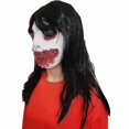 thumbnail image 1 of Máscara Horror Ghost, resina, boca partida, espeluznantes ojos negros, 1 of 3