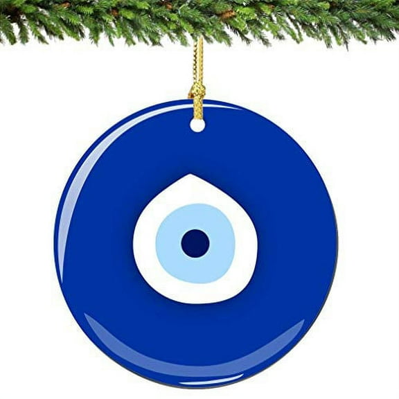 City-Souvenirs Evil Eye Christmas Ornament Porcelain Double Sided