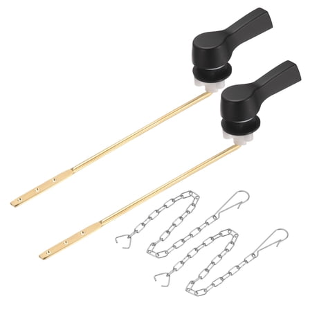 2Set Front Mount Universal Toilet Handle Replacement, 701 Black
