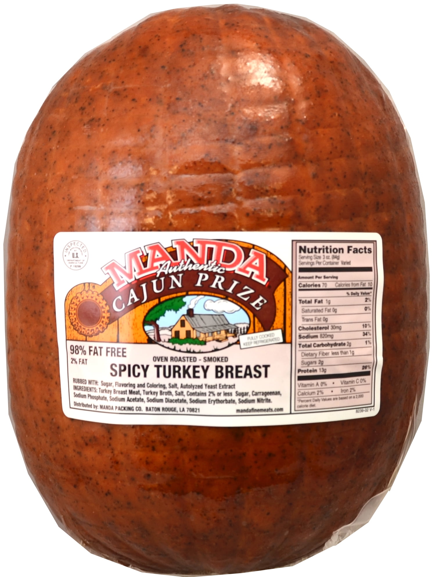 Manda Fine Meats Cajun Turkey Breast, Deli Sliced