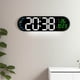 thumbnail image 2 of Reloj de pared de 17.3 pulgadas para la sala de estar, reloj electrónico multifuncional LED, reloj despertador de gran tamaño, reloj de temperatura y humedad, reloj con luz de ambiente - Blanco, 2 of 5