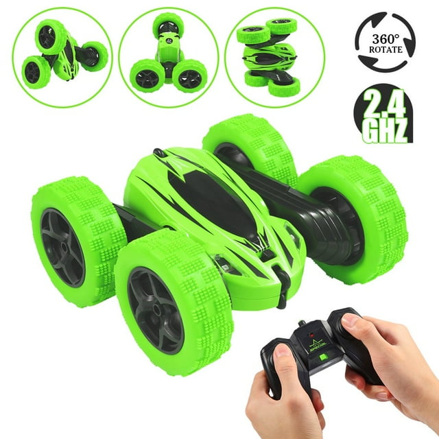 Twister.CK Voiture Cascade RC avec Télécommande Camions RC 2,4 GHz Tout-Terrain Rotation 360° Crawler RC Jouets d'Extérieur pour Enfants
