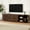 Walnut, variant on Farmhouse Wooden TV Stand with Sliding Tambour Door for TVs up to 75", Fluted Media Console Table with Adjustable Shelves, TV Cabinet for Living Room, Natural